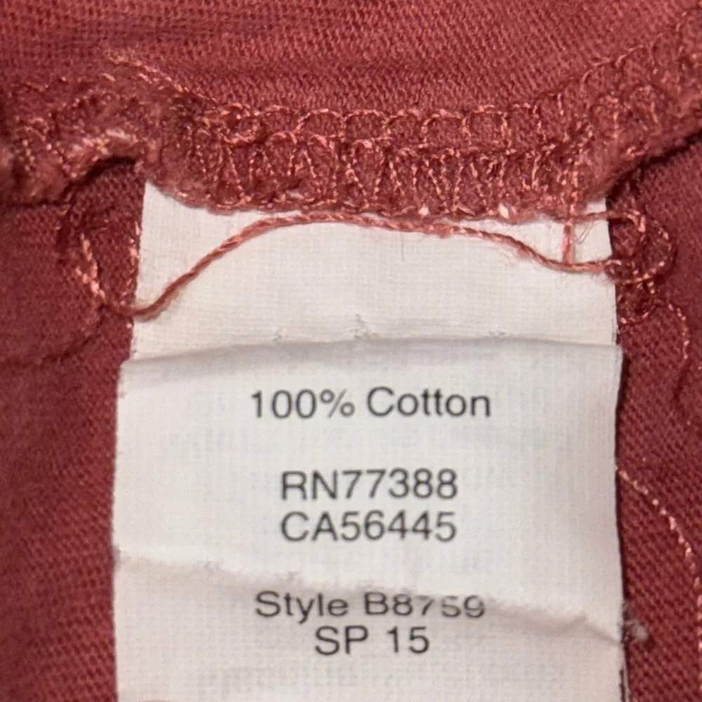 J. Crew Red and White Artistic Short Sleeve Tee